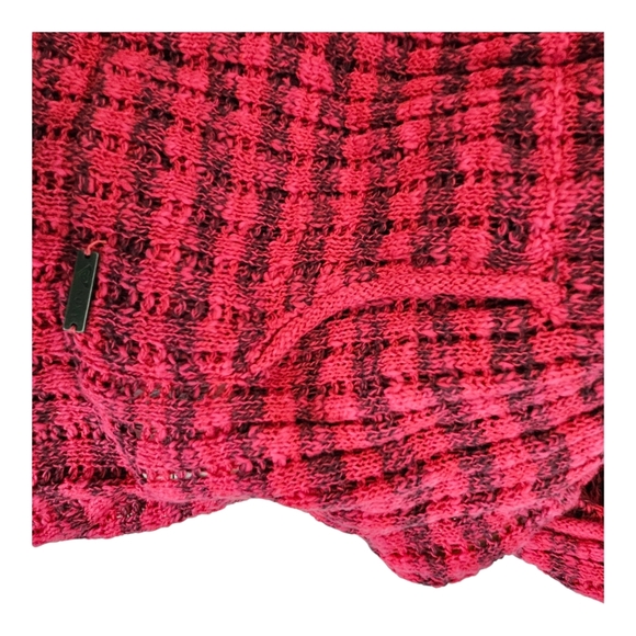 ROXY V-neck Hooded Sweater Hot Pink Size M 2010s Retro Vibe - Picture 5 of 7